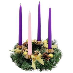 Christmas candle holder wreath
